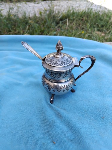 Ancien moutardier argent - en,