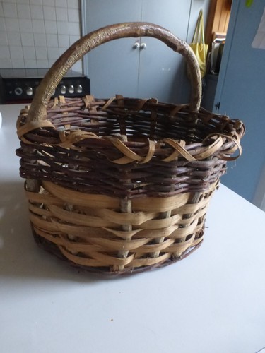 Ancien panier anse bois - ancien,