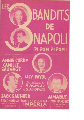 Partition 1952 les 3 - partition, 3 