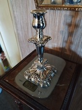 Bougeoir en Métal Argenté à