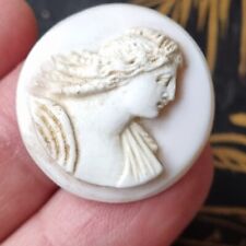 Camée en Coquillage Napoléon III XIXè Profil Femme Victorian Shell Cameo 19thC