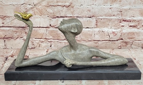 Signed bronze female abstract - signed,