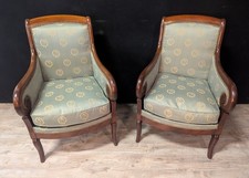 Paire de bergères en acajou