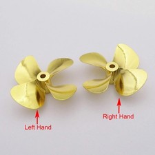 1*-RC Modèle Bateau 55mm/60mm Hélice Métallique 4 Pales 4mm Arbre pour RC Mar