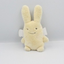 Doudou lapin ange écru jaune