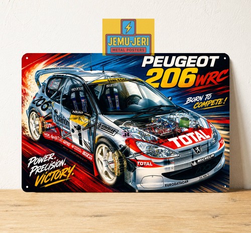 Peugeot 206 wrc racing - racing, car