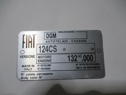 Plaque identification - plaque, d'identification