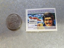 Mark Spitz USA Gold Swimmer Swim Medal Olympic 2007 Republique De Guinee Stamp