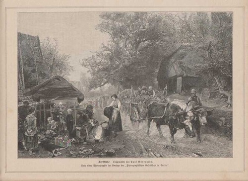Dorfstrasse vaches chariot - chariot, À