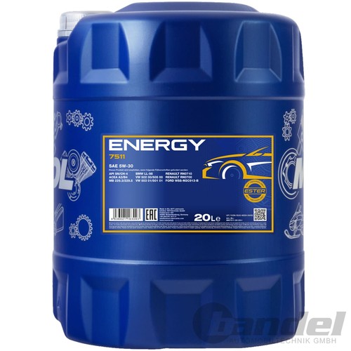 20l mannol energy 30 - 1x, 5w-30