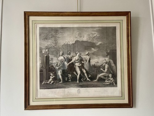 Grande gravure ancienne 72cm - 72cm, x