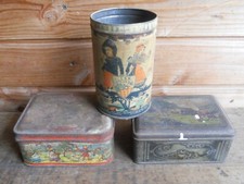 lot three advertising boxes cookies old attic
