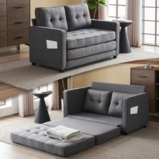 Sofa Canapé pour Dormir 136×75×86cm Avec Fonction de Sommeil Coton et lin