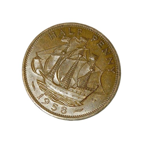 Pièce 2 penny 1958 - 1/2,