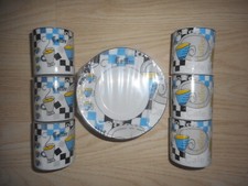 Service 6 Tasses + Soucoupes