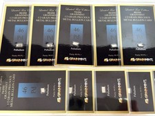 10 x lingot de métal palladium 1/2 grain pur à 99,9 % en carte...