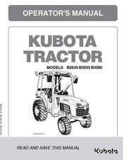 2630 3030 3000 OPERATORS MAINTENANCE MANUAL KUBOTA TRACTOR B2630 B3030 B3000