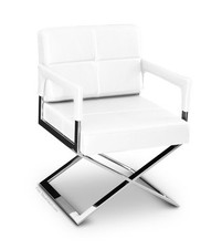 Chaise De Réunion Chaise De Bureau Chaise De Salle À Manger Cuir Noir Blanc