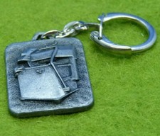 Antique metal keychain chainsaws FIC Bourges Noisy le Sec Keyring Llavero