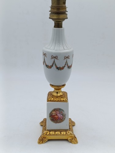 Lampe vintage porcelaine