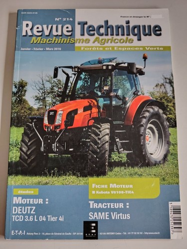 Revue technique tracteur same - tracteur,