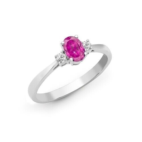 Bague véritable saphir rose
