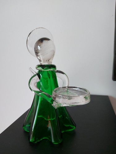 Ange verre bougeoir style