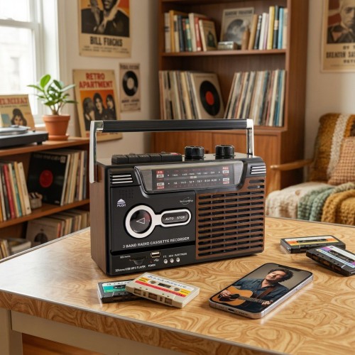 Radio cassette usb - usb, rétro