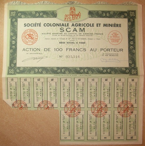 Scam société coloniale - scam,