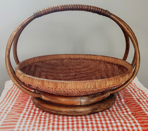 Ancien panier osier et - ancien,