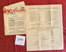 N° 5493 /  Rallye de Monte-Carlo 1933 " les succés de Mobiloil " + dépliant