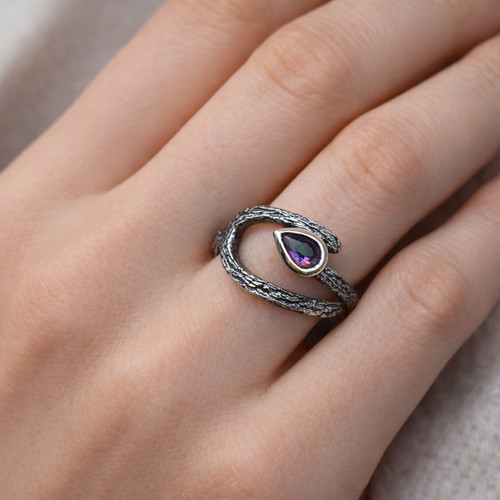 Bague argent 925 topaze