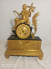 PENDULE HORLOGE BRONZE DORE ET