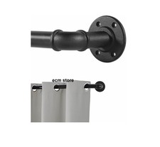 Tringle à Rideau Extensible Style Industriel Rideaux à œillets Barre 122cm-218cm