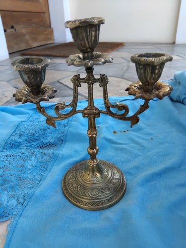 Ancien chandelier bougeoir - ancien,