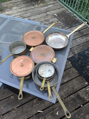Lot casseroles cuivre - casseroles, kupfer