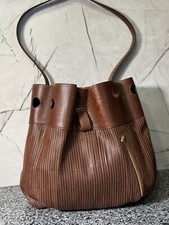 Delvaux Bruxelles  Brown Toile de Cuir Bag