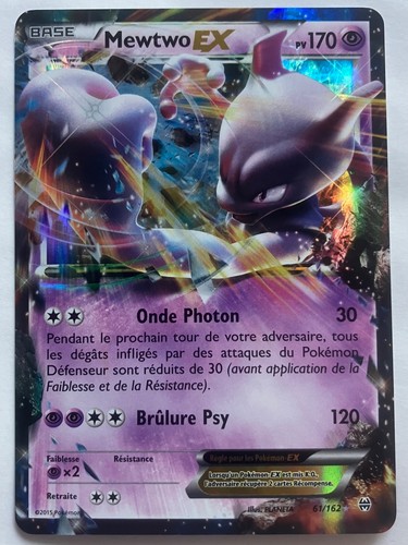 Mewtwo 162 holo ultra - ex, 61/162
