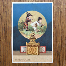 Antique CHROME - Magic Lantern Harlequin & Pierrot - 1900 - No Pub