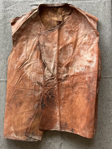 Leather jerkins gilet - leather,