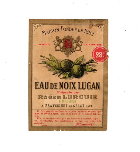 Ancienne étiquette eau de - ancienne,