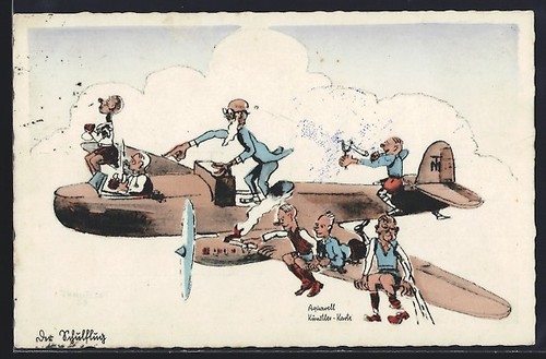 Carte postale artiste - d'artiste, vieil