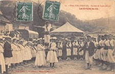 CPA 63 FETES D'OLLIERGUES GYMNASTIC SOCIETY CHILDREN OF JOB (cpa not neck