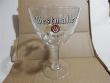 Westmalle Trappist Glass Belgian Beer Goblet Stemware 33cl Footed. 7” tall