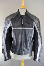 RICHA AVS EVO ALL SEASON LEATHER BIKER JACKET WITH CE ARMOUR/THERMAL LINING 38IN