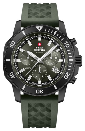 Swiss military chrono - by,