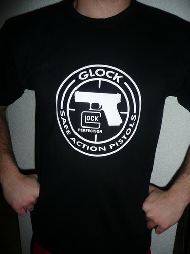 Shirt noir pistolet - t, glock