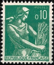 FRANCE 1960 MOISSONNEUSE   YT