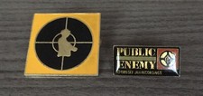 Public Enemy Chuck D  Flavor Flav Terminator X Def Jam Records Badge Pin’s 90’s
