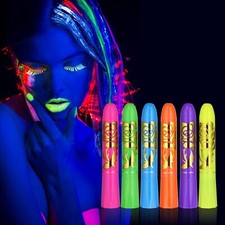 Peinture Fluorescents UV 6 Crayons De Peinture UV Néon Pour Le Visage Et Le C...